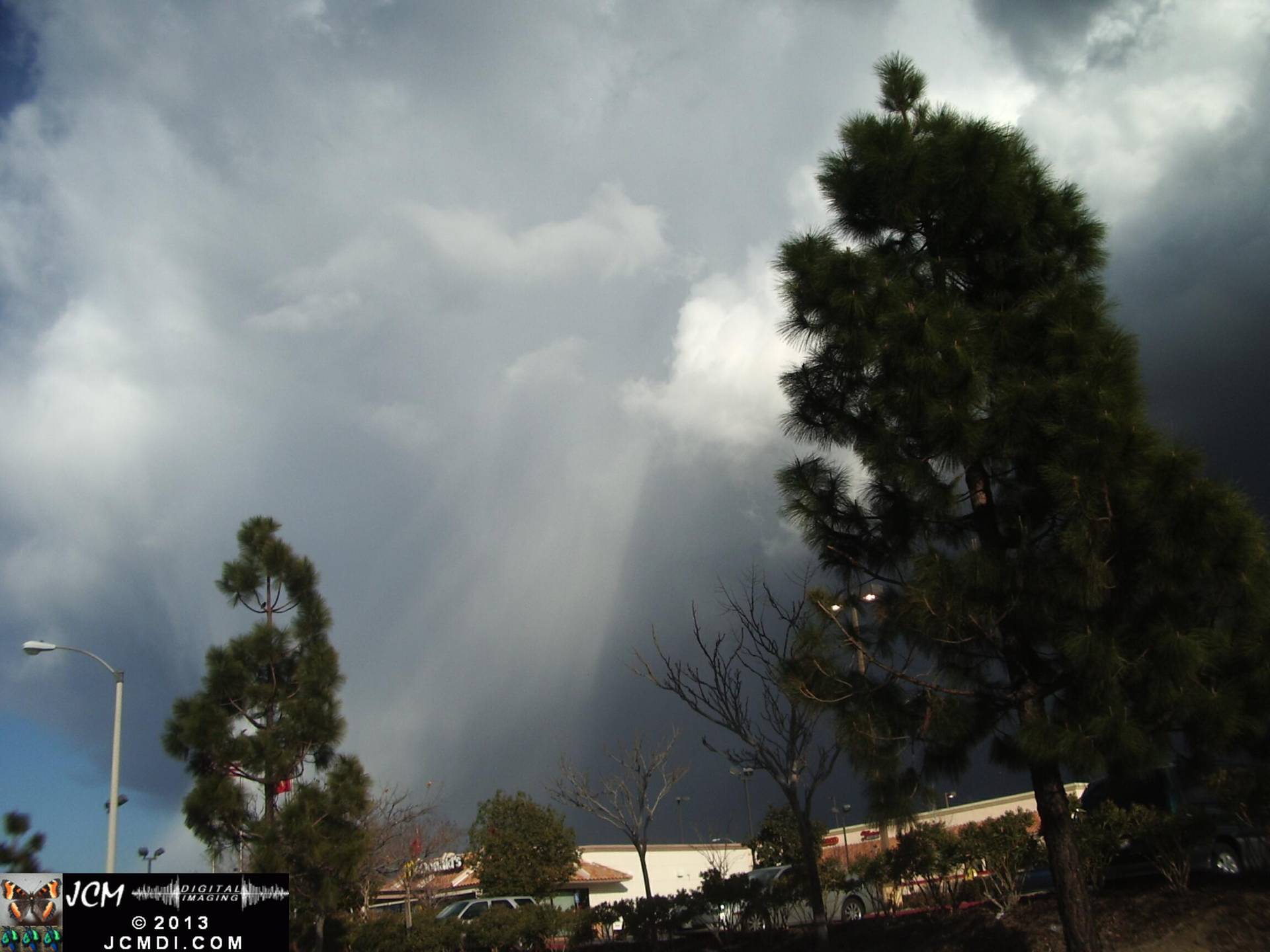 Hailshaft and cumulonimbus cloud in Santa Clarita (canyon country) california